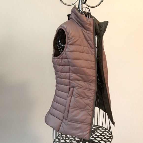 MONTANCO Reversible Puffer Vest- Olive Tan/Mauve - Picture 4 of 5